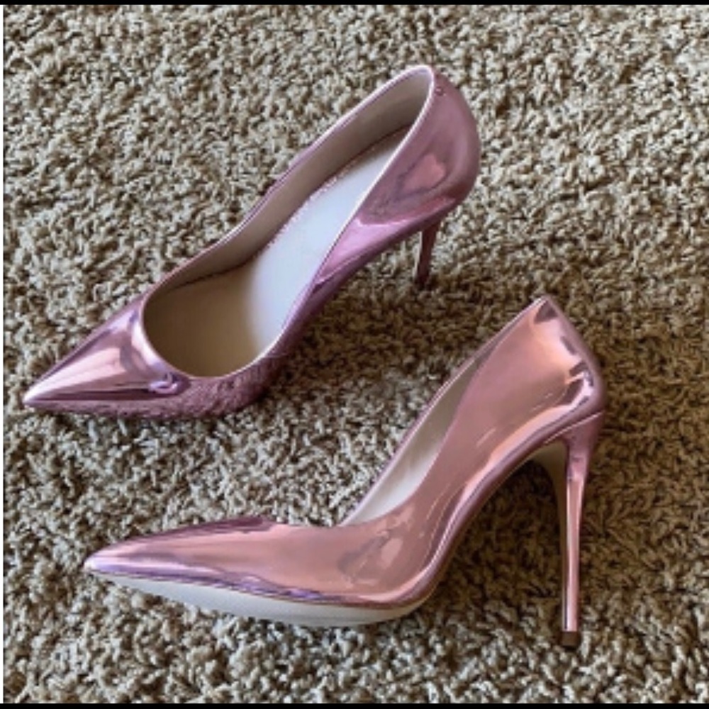 Aldo Metallic Pink Pumps